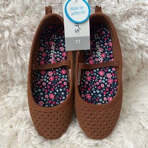 NWT Brown Carters Ballet Flats - size 11